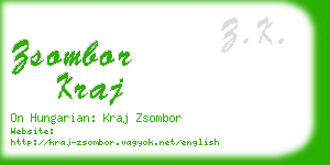 zsombor kraj business card